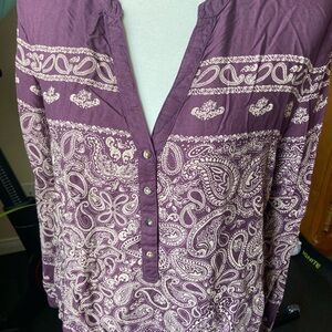 H&M tunic blouse purple boho